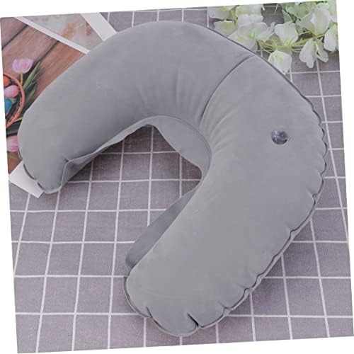 Zerodeko Ergonomic Inflatable Pillow for Travel Neck and Back Support Grey