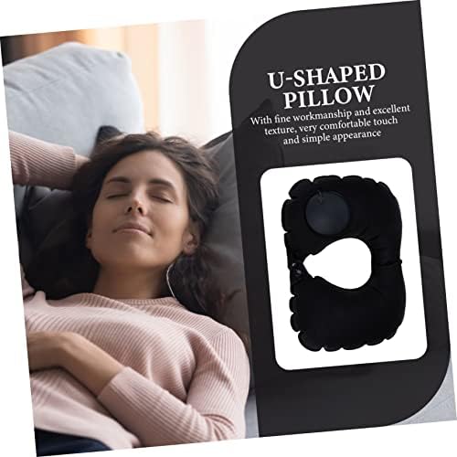 GRIRIW Inflatable Travel Pillow Neck Cushion for Airplane Camping Ergonomic Design