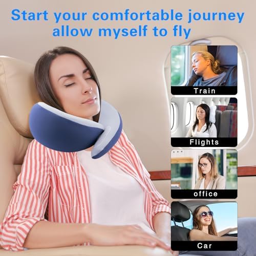 Belecy Travel Pillows for Airplanes - Perfect for Relaxing With Ergonomic Support