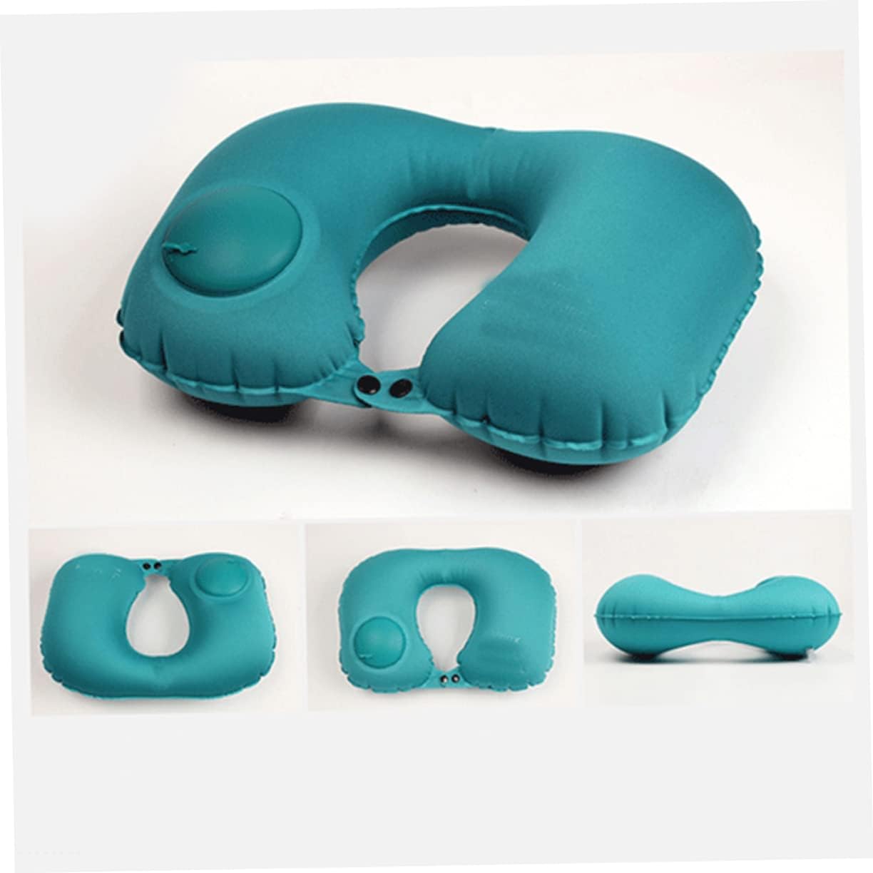 2-Piece Neck Cushion Inflatable Travel Pillow for Airplane - Comfortable Support for Travel Neck and Easy Use