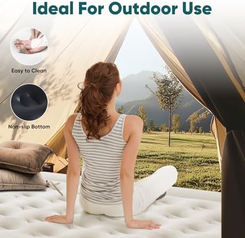 Ultra-comfortable inflatable air mattress with noise-free performance