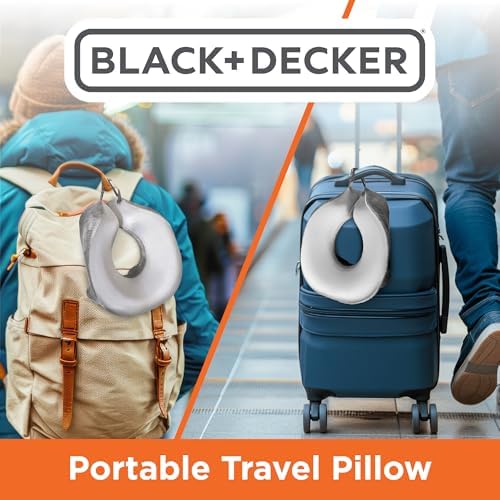 BLACKDECKER Memory Foam Travel Neck Pillow