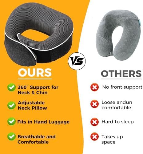 Multi-Purpose Travel Pillow Lightweight Comfortable for Airports Offices Cars