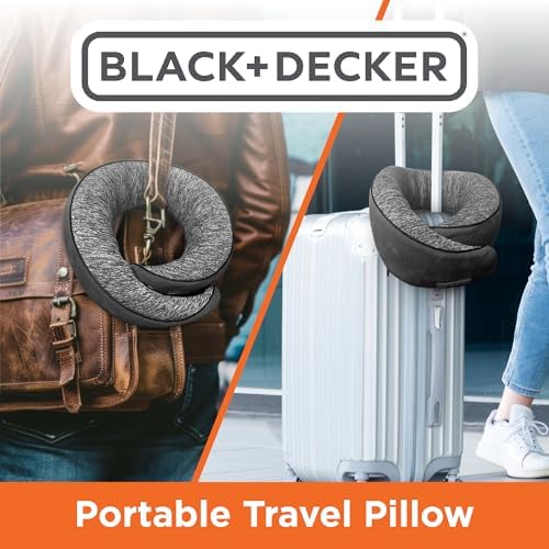 Cooling Memory Foam Travel Pillow - Ergonomic Neck Support