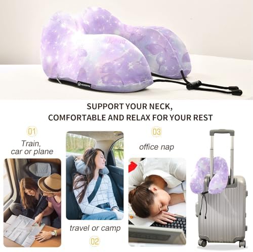 ALAZA Neck Travel Pillow with Memory Foam and Washable Cover 1