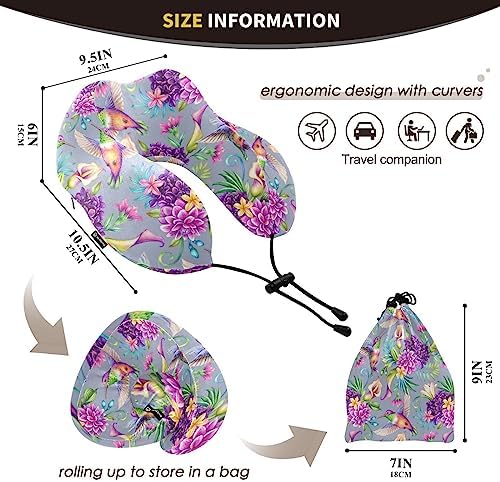 Stylish Memory Foam Travel Pillow for Headsets Flights and Office Breaks