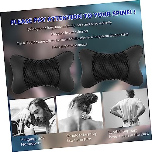 3D Car Headrest Pillow Universal Neck Support 2pcs