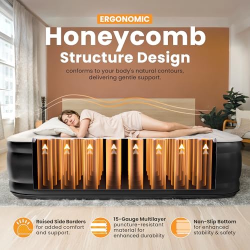 Dr Air Twin Air Mattress 18 Inflatable Bed for Home Camping Guests