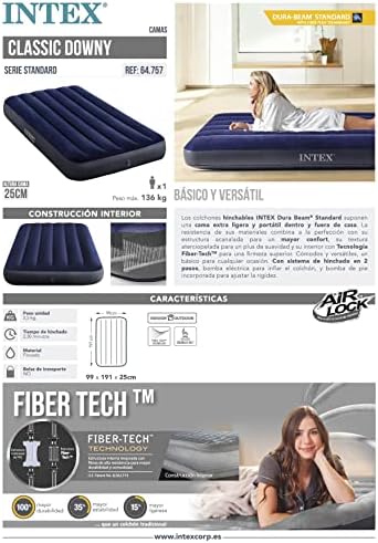 Intex Dura-beam Classic Downy Air Mattress
