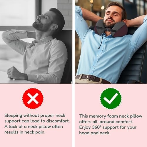 Cozy U-Shaped Memory Foam Travel Pillow for Comfort on the Go