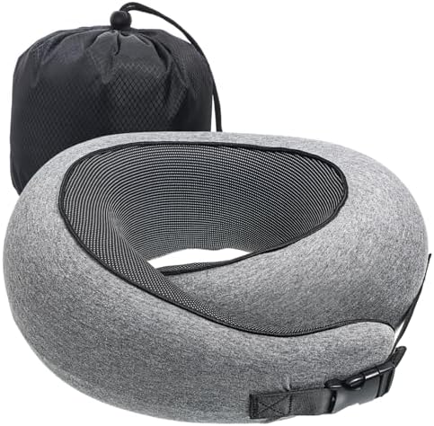 IMIKEYA Compact Travel Pillow - Stylish Memory Headrest for Airplane Comfort