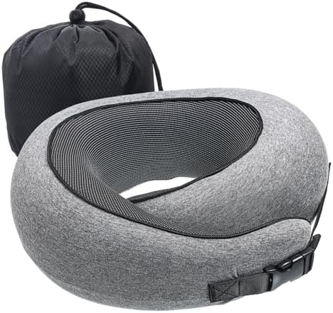 PrettyZoom Travel Pillow for Airplane Neck Support Red Design