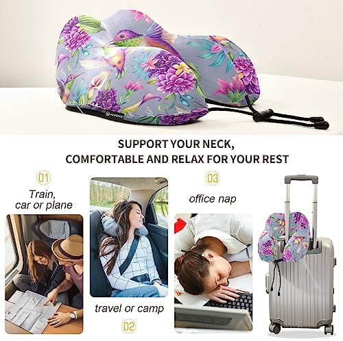 Stylish Memory Foam Travel Pillow for Headsets Flights and Office Breaks