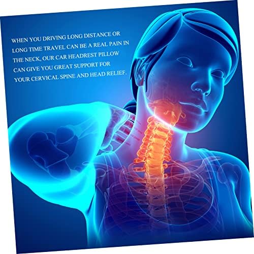 3D Car Headrest Pillow Universal Neck Support 2pcs
