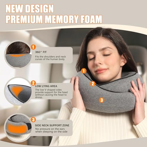 Ergonomic Travel Neck Pillow for Flights Cars Responsibilities of Modern Life 360 Comfort for Your Neck
