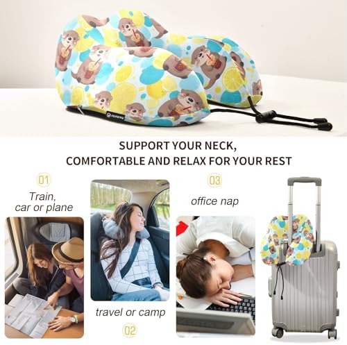 ALAZA Necks Travel Pillow Memory Foam Soft Washable Cover