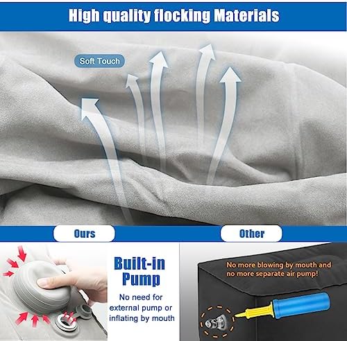 VOPHIA Inflatable Airplane Footrest Neck Pillow