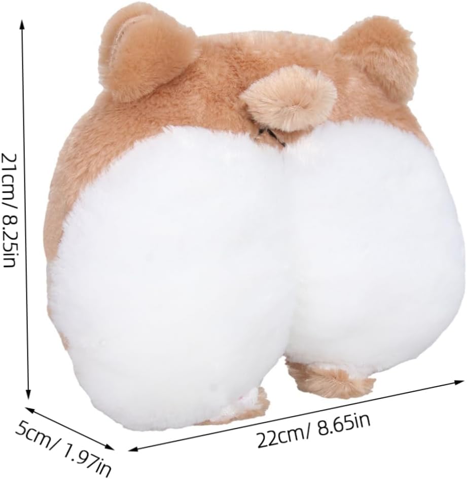 TOYANDONA Plush Car Pillow Corgi Design Comfort for Home Office and Travel