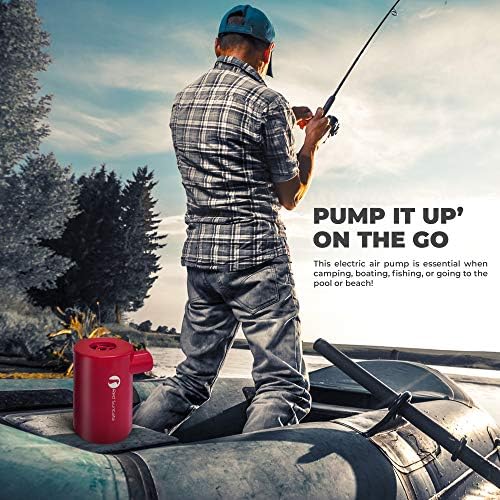 Red Suricata Rechargeable Air Pump Mini Portable For Inflatables