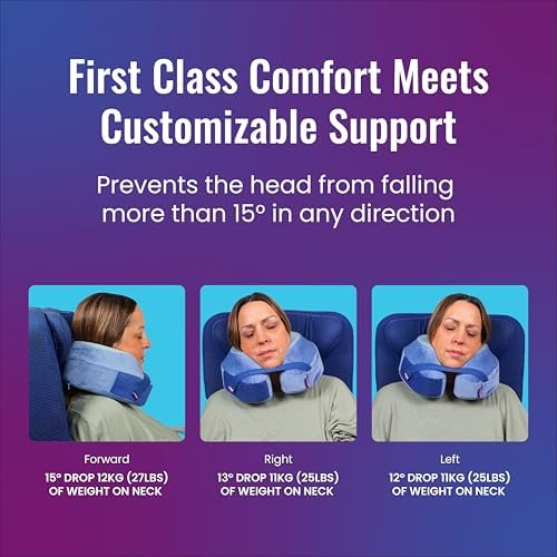 Cabeau Best Neck Pillow for Travel - 360 Support for Comfort Convenience
