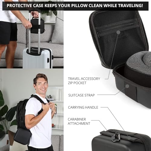Comfort Travel Pillow with Magnetic Buttons