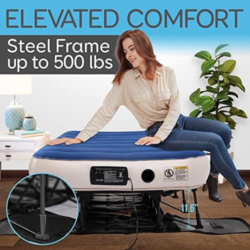 SereneLife Air Mattress - Twin Inflatable Bed for Travelers