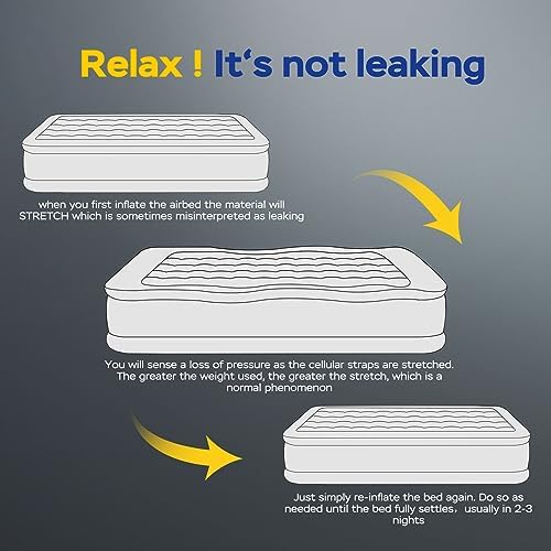 Luxury Arc-Shaped Twin Air Mattress with Built In Pump