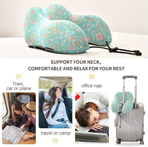 ALAZA Memory Gold Neck Travel Pillow
