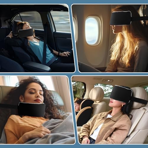 Adjustable Travel Pillow Head Strap for Neck Support