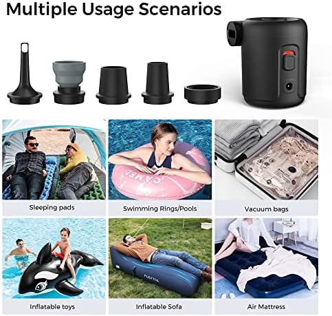 FLEXTAILGEAR Electric Air Pump - Portable Inflaton Solution for Hiking Camping