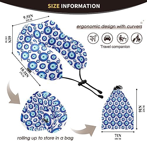 Wusikd Evil Eye Memory Foam Neck Pillow