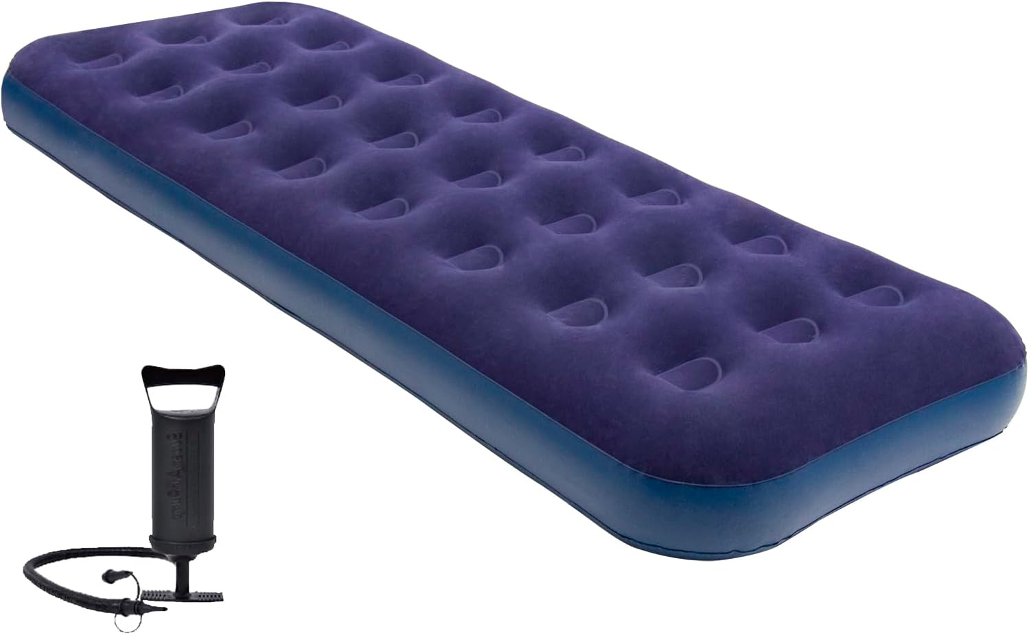Durable Single-Sized Air Mattress with Pump for Camping and Home Use