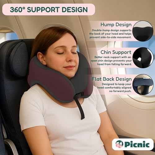 Cozy U-Shaped Memory Foam Travel Pillow for Comfort on the Go