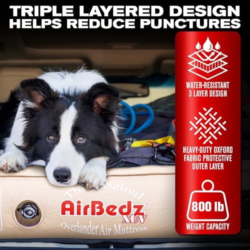 Pittman Outdoors PPI-TAN_XUV Original AirBedz Lightweight Durable Air Mattress for SUV Crossover