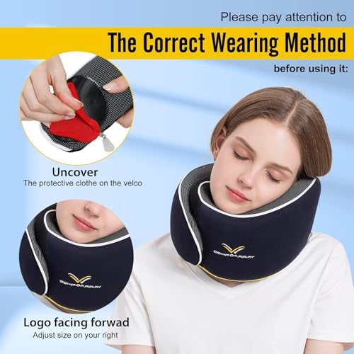 glowa travel pillow neck pillow for airplane and car wider adjustable range
