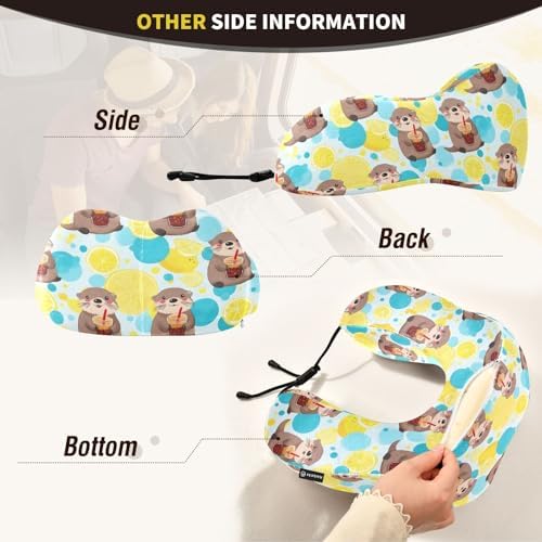 ALAZA Necks Travel Pillow Memory Foam Soft Washable Cover