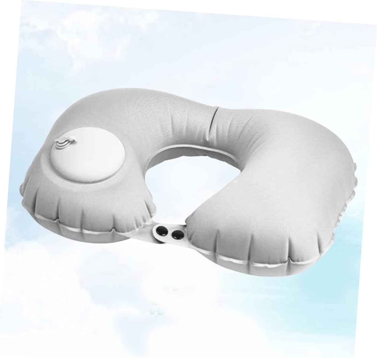 U-Shaped Neck Pillow with Automatic Inflator 2-Piece Set for Travel Comfort