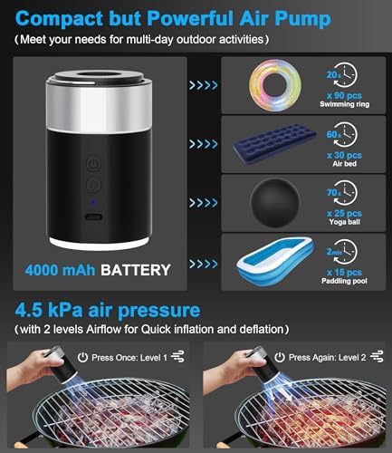 BEAUTYOVO Compact Air Pump with LED Light