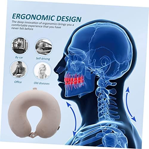 Cabilock Travel U-Shaped Pillow Soft Comfortable Neck Pillow for Long Trips