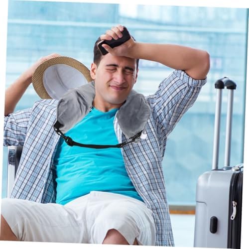 Luxshiny Travel Pillow with Storage Function for Airplane or Long Flight