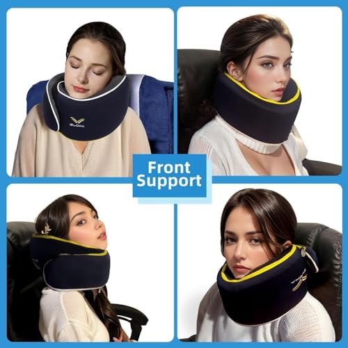 glowa travel pillow neck pillow for airplane and car wider adjustable range