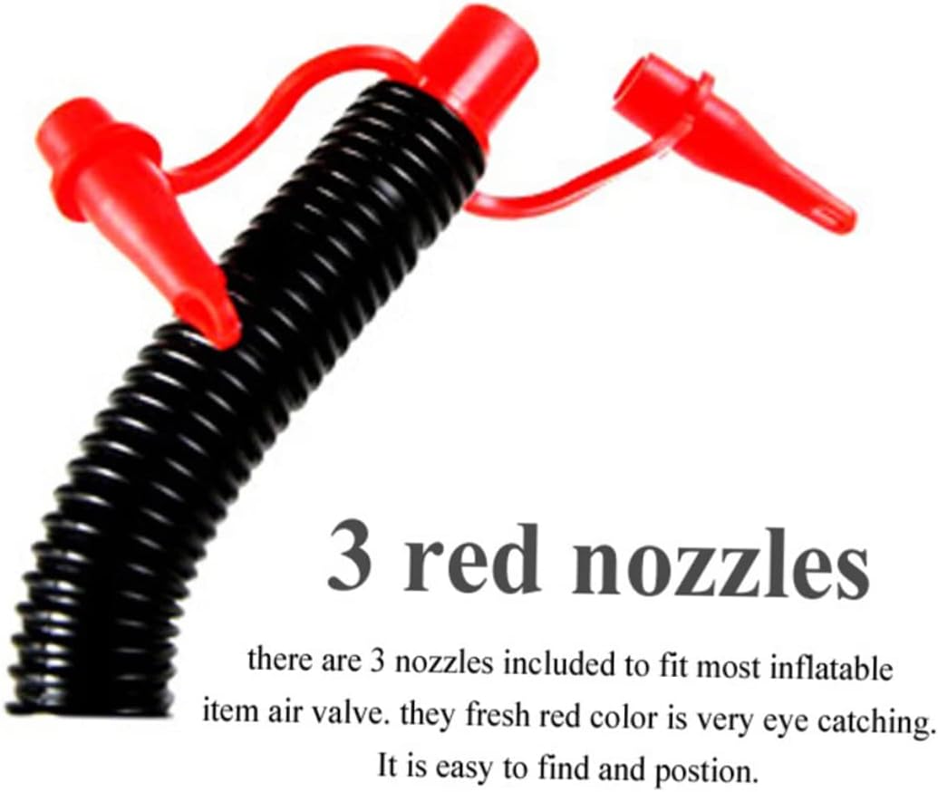 Amosfun Inflatable Air Pump with 3 Nozzles for Kayaks More Pump Deflate Easy