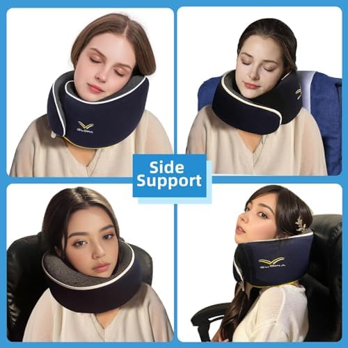 glowa travel pillow neck pillow for airplane and car wider adjustable range