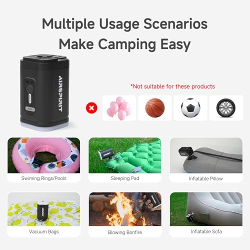 10 WordsQuick Air Pump for Camping Hiking Travel