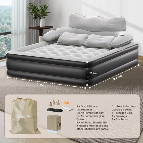 FrigiLife Air Mattress Queen with Pump