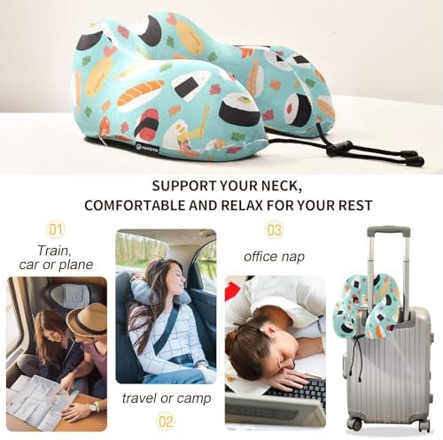 ALAZA Neck Travel Pillow for Airplanes - Memory Foam for Comfort Support