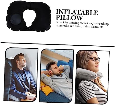 Healifty Comfortable Inflatable Neck Pillow for Travel Car Plane Home Use