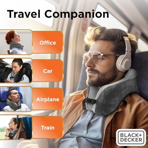 BLACKDECKER Memory Foam Travel Neck Pillow