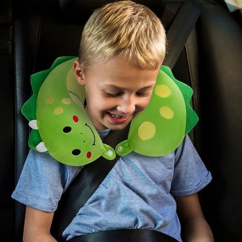 Dinosaur Travel Pillow for Kids with Memory Foam and Sleep Mask 1