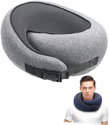 Happyyami Shaped Travel Pillow for Airplanes Cars Neck Support for Comfort on the Go
